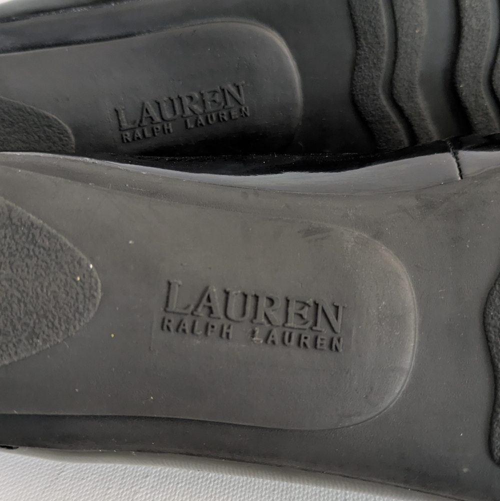 Lauren Ralph Lauren Careigh Loafers Driving Shoes Women’s SZ 7.5 B Black Silver - Picture 6 of 10